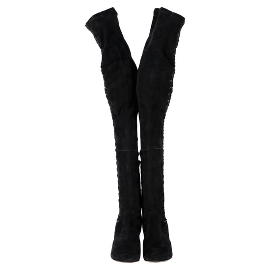 Jimmy Choo Marie 100 Knielange Stiefel aus schwarzem Wildleder - Image 2