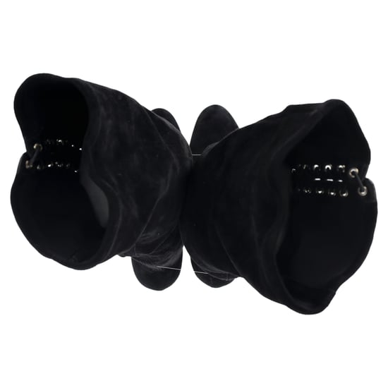 Jimmy Choo Marie 100 Knielange Stiefel aus schwarzem Wildleder - Image 3