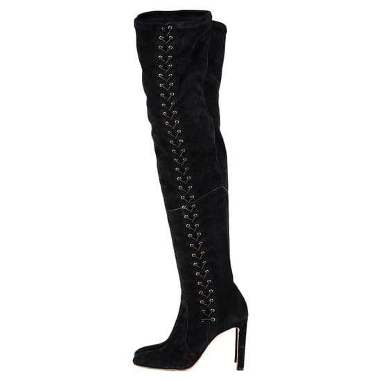 Jimmy Choo Marie 100 Knielange Stiefel aus schwarzem Wildleder - Image 4