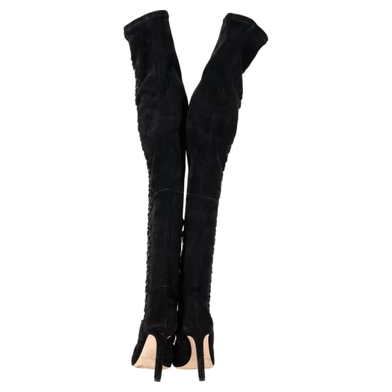 Jimmy Choo Marie 100 Knielange Stiefel aus schwarzem Wildleder - Image 5