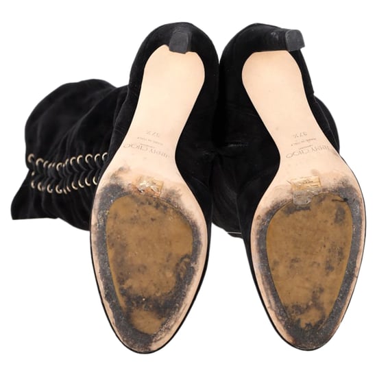 Jimmy Choo Marie 100 Knielange Stiefel aus schwarzem Wildleder - Image 6