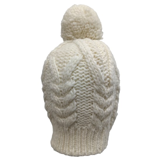 Moncler Mütze mit Bommel aus weißer Wolle - Image 4