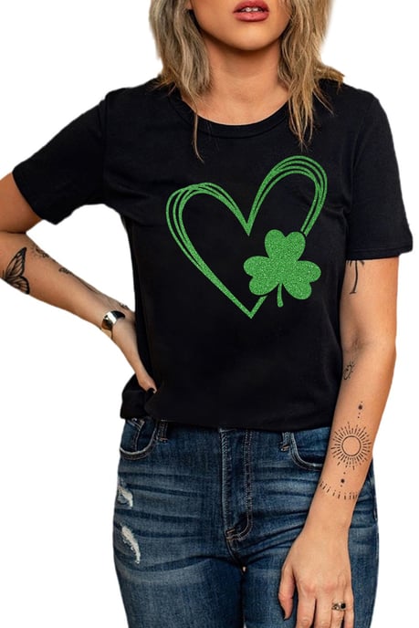 Black Clover Herzförmiges Grafik T-Shirt - Image 2