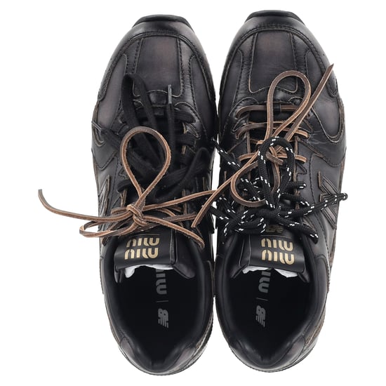New Balance X Miu Miu 530 SL Sneaker aus schwarzem Leder - Image 3