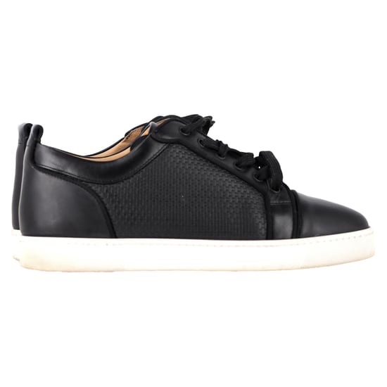 Christian Louboutin Louis Junior Sneaker aus schwarzem Leder - Image 1