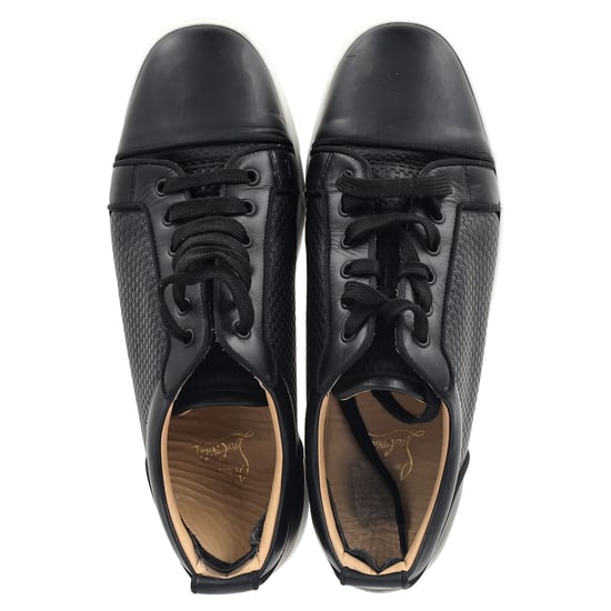 Christian Louboutin Louis Junior Sneaker aus schwarzem Leder - Image 3