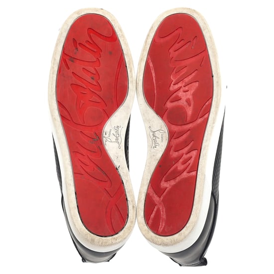 Christian Louboutin Louis Junior Sneaker aus schwarzem Leder - Image 6