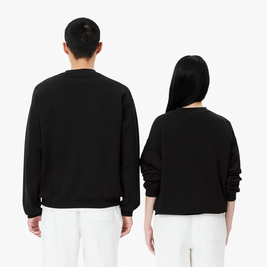 Lacoste - "Accent" Sweatshirt für Herren/Damen Unisex Fleece lose Passform (Schwarz) - Image 3
