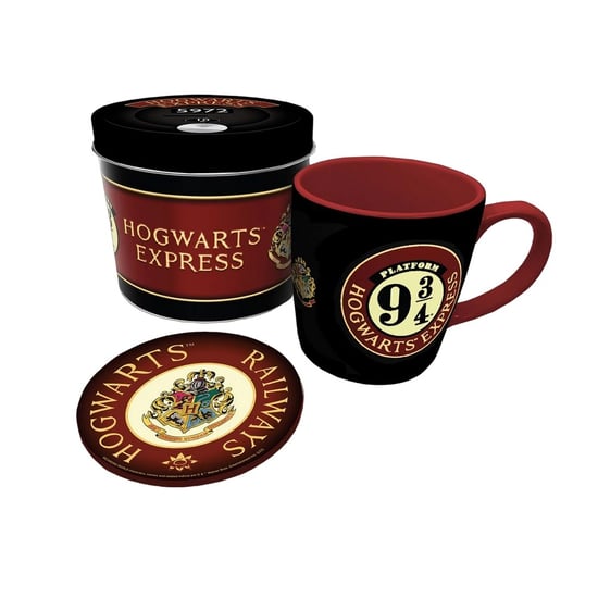 Harry Potter - Geschenk-Set "Platform 9 3/4", Wappen (Rot/Schwarz) - Image 1