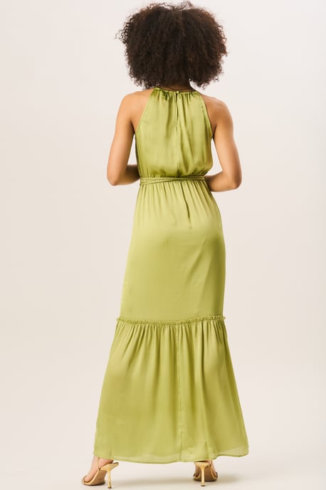 Grünes Neckholder-Maxikleid - Image 4