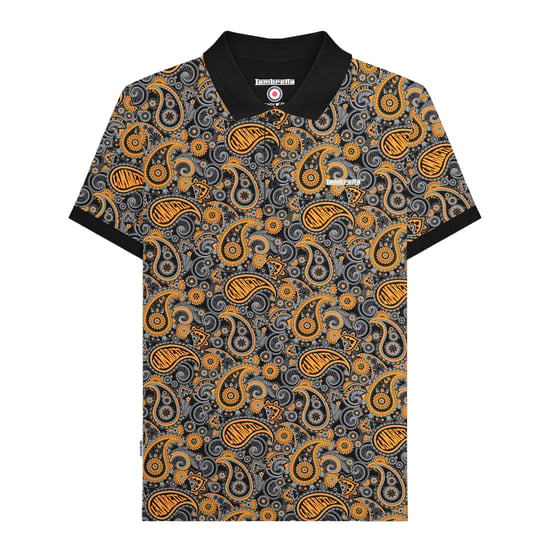 Lambretta - Poloshirt für Herren (Schwarz/Gold) - Image 1