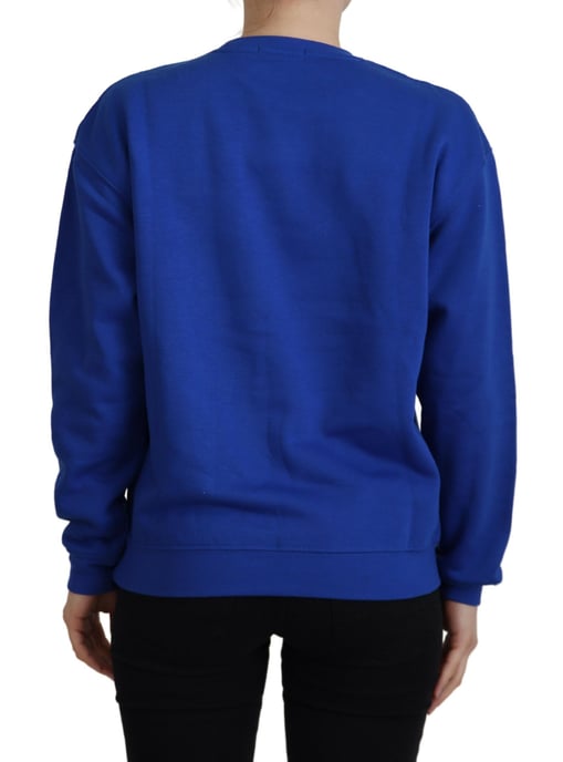 Blaues Sweatshirt mit Rundhalsausschnitt, entspannter Schnitt - Image 3