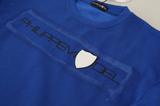Blaues Sweatshirt mit Rundhalsausschnitt, entspannter Schnitt - Image 6