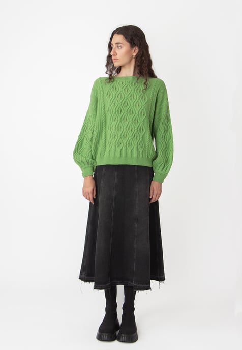 O-Hals Pullover, Strukturmuster - Image 3