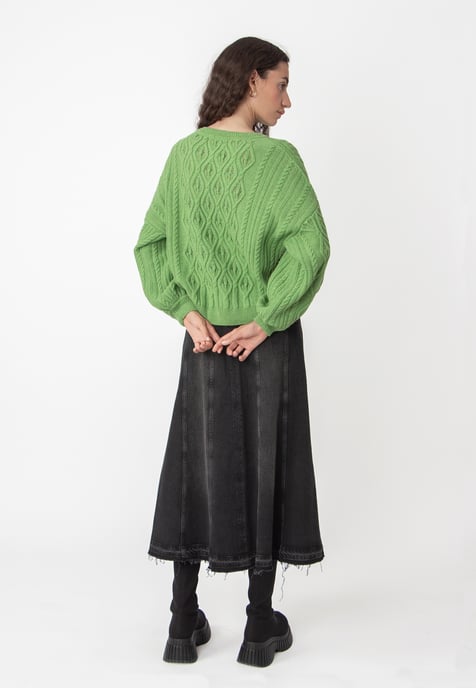 O-Hals Pullover, Strukturmuster - Image 4