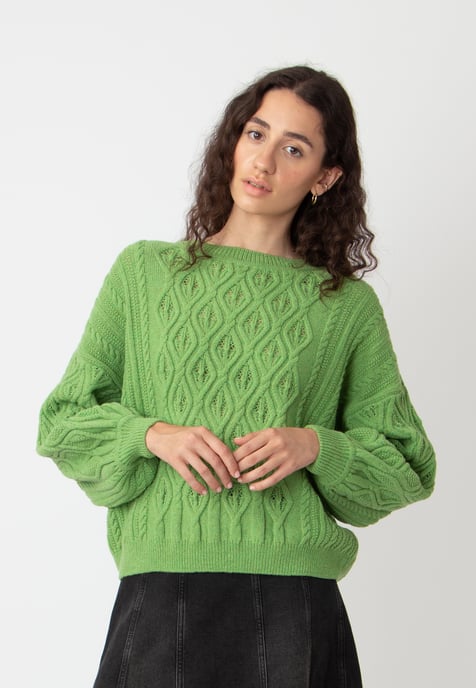 O-Hals Pullover, Strukturmuster - Image 5