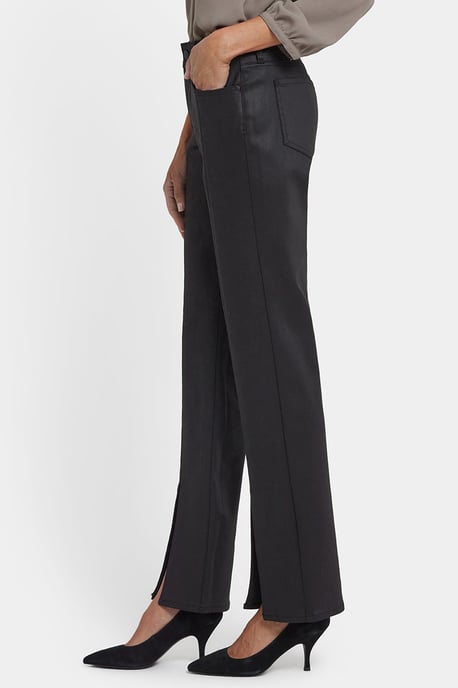 Beschichtete Marilyn Straight Jeans | Schwarz Beschichtet - Image 2