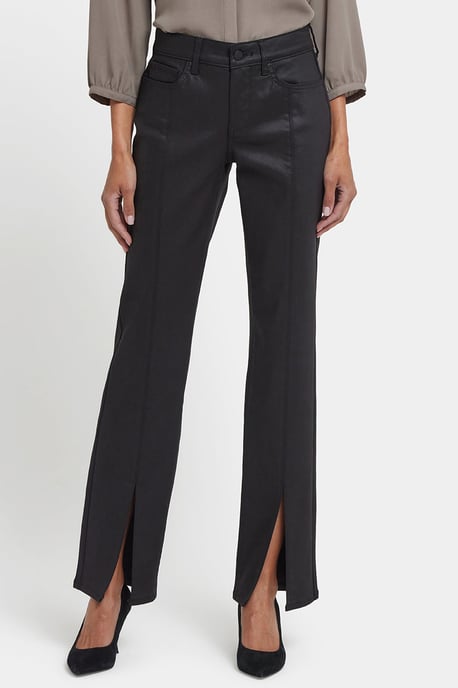 Beschichtete Marilyn Straight Jeans | Schwarz Beschichtet - Image 3