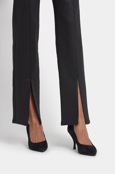 Beschichtete Marilyn Straight Jeans | Schwarz Beschichtet - Image 4