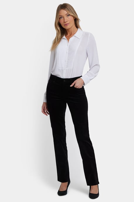 Marilyn Gerade Hose aus Samt | Schwarz - Image 1