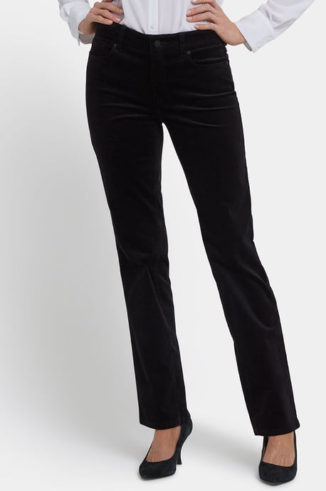 Marilyn Gerade Hose aus Samt | Schwarz - Image 3