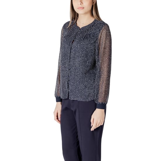 Geometrisch gemusterte Bluse mit langen Ärmeln - Image 2