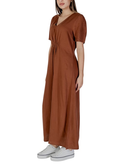 V-Ausschnitt Kurzarm Maxikleid - Image 3