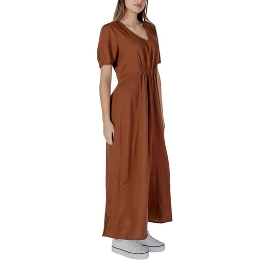 V-Ausschnitt Kurzarm Maxikleid - Image 4