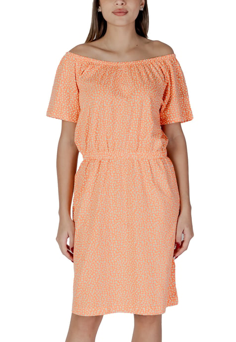 Schulterfreies Minikleid mit kurzen Ärmeln - Image 1