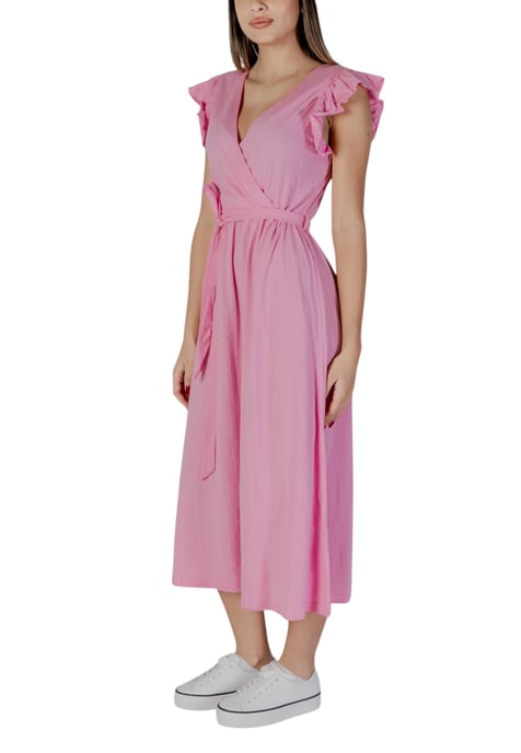 Lässiges Midi-Kleid mit Rüschensämlern Wickelkleid - Image 3