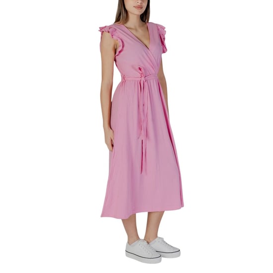 Lässiges Midi-Kleid mit Rüschensämlern Wickelkleid - Image 4