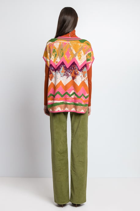Ärmelloser Pullover, Wurzmuster - Image 3