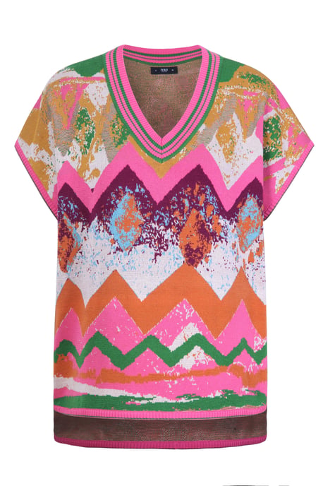 Ärmelloser Pullover, Wurzmuster - Image 5