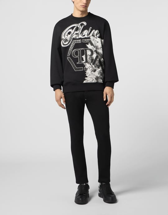 Round Neck Sweatshirt Ceramic Signature - Image 4