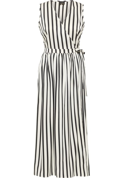 Dreimaster Wickelkleid Damen schwarz-wollweiß - Image 1