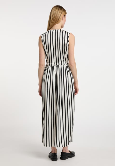 Dreimaster Wickelkleid Damen schwarz-wollweiß - Image 3