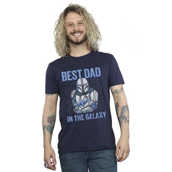 Star Wars - "Mandalorian Best Dad Galaxy" T-Shirt für Herren (Marineblau) - Image 3