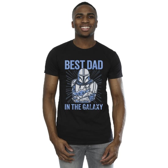Star Wars - "Mandalorian Best Dad Galaxy" T-Shirt für Herren (Schwarz) - Image 2