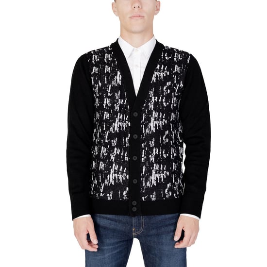 Schwarz-Weiße Strickjacke - Image 1