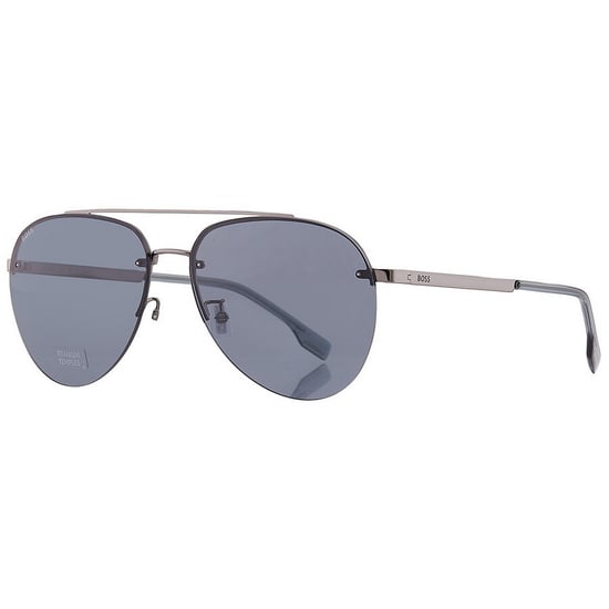 Hugo Boss - "1537/F/SK 06LB IR" Sonnenbrille für Herren (Dunkles Ruthenium/Grau) - Image 2