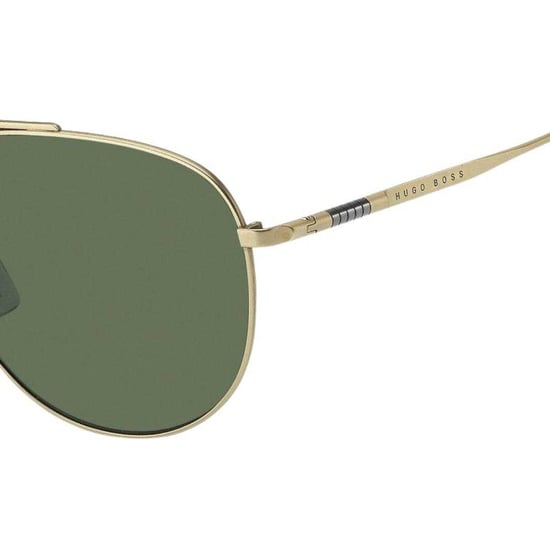 Hugo Boss - "1296" Sonnenbrille für Herren, Titanium-Grau, Edelstahl (Gold/Grün) - Image 3