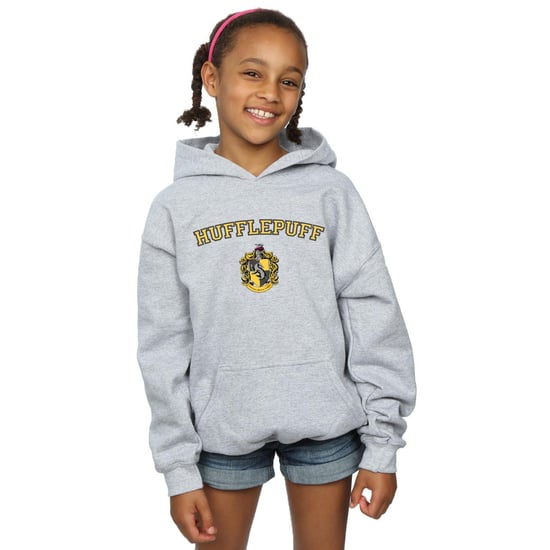 Harry Potter - "Hufflepuff" Kapuzenpullover für Mädchen (Grau) - Image 2