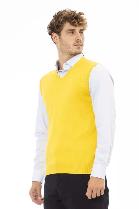 V-Ausschnitt Sweater-Weste Gelb - Image 2