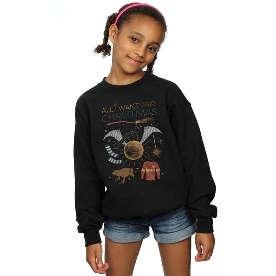 Harry Potter - "All I Want For" Sweatshirt für Mädchen (Schwarz) - Image 2