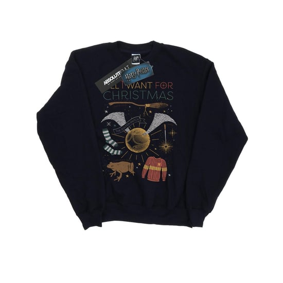 Harry Potter - "All I Want For" Sweatshirt für Mädchen (Marineblau) - Image 1