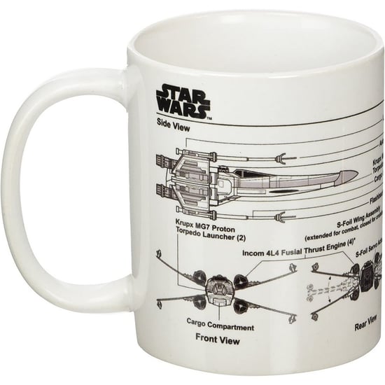 Star Wars - Kaffeebecher "X-Wing Fighter", Skizze (Weiß/Schwarz) - Image 1