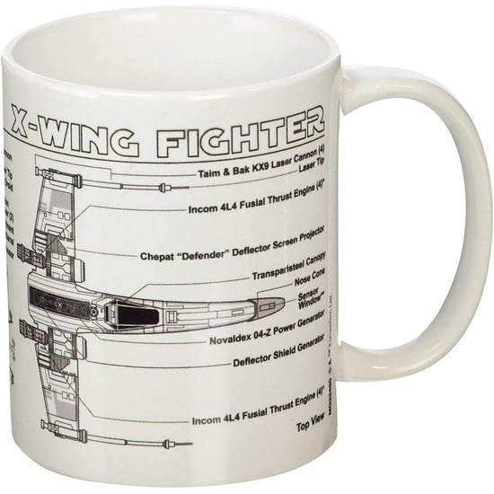 Star Wars - Kaffeebecher "X-Wing Fighter", Skizze (Weiß/Schwarz) - Image 2