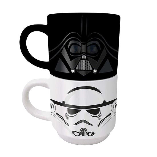 Star Wars - "Empire Helmets" Kaffeebecher-Set, Stapelbar (2er-Pack) (Schwarz/Weiß) - Image 1