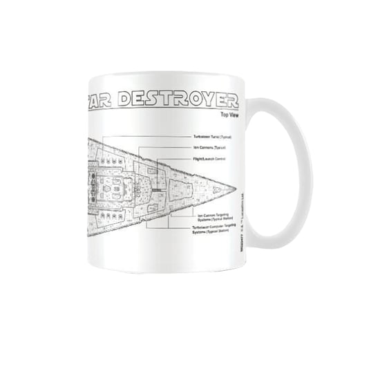 Star Wars - Kaffeebecher "Star Destroyer", Skizze (Weiß/Schwarz) - Image 1