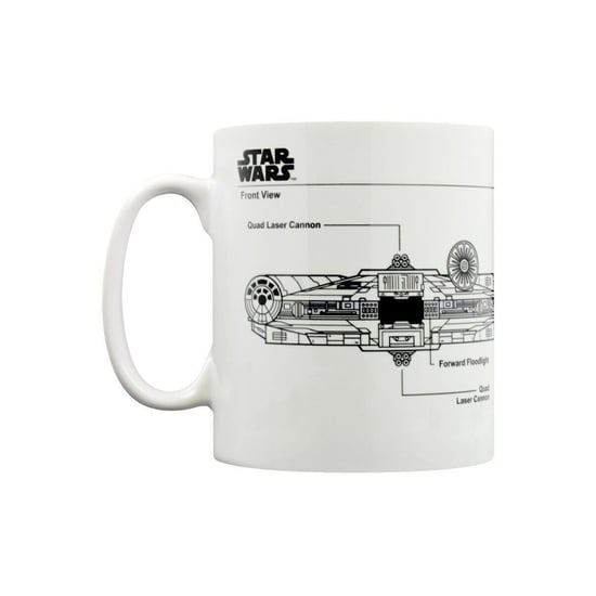 Star Wars - Kaffeebecher "Millennium Falcon", Skizze (Weiß/Schwarz) - Image 1